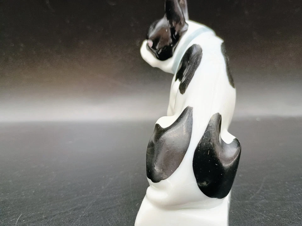 Boston Terrier Bulldog Francés Heubach Alemania PERRO 5" 9891 Estatuilla Marcada Raro Foto 4 de 4