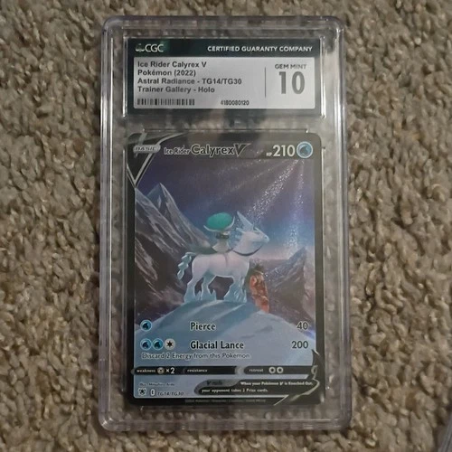 Pokémon Ice Rider Calyrex V Astral Radiance TG14/TG30 CGC 10 Ultra Rare Holo