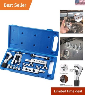 Professional 45-Degree Single Flaring & Swaging Tool Kit for HVAC Applications