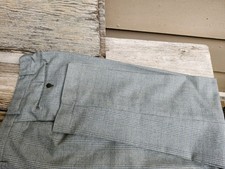 Vtg 60s Mens Pants Blue/ Gray / Sage Plaid 32 x 29 Made in USA
