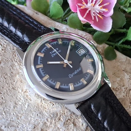 Serviced 1975 Timex Dynabeat Electric Men's Vintage Watch New Crystal & Battery