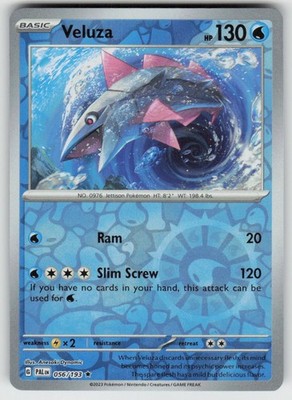Veluza 056/193 Rare Paldea Evolved Pokemon Reverse Holo Near Mint