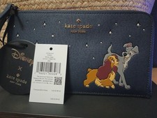 Kate Spade NY Disney Lady And The Tramp Medium L-Zip Wristlet Wallet KH622 NWT
