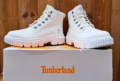 NEU UND VERPACKT Timberland Greyfield Schnürstiefel weiß klobige Sohle TB0A2JFQL77 UK 6 US 8