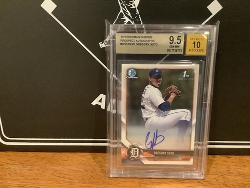 2018 Bowman Chrome Prospect Autographs Gregory Soto BCPAGSO - Picture 1 of 2