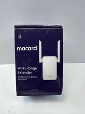 Macard RE-1200 White WiFi Signal Range Wireless Booster Dual Band Extender