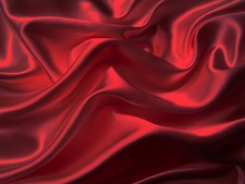 Mk Home LLC 4pc Soft Silky Satin Solid Color Deep Pocket Sheet Set Red, Queen 