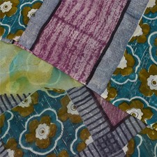 Sanskriti Vintage Gray Sarees Embroidery Printed Pure Georgette Silk Sari Fabric