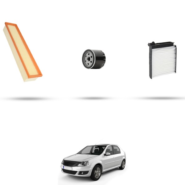 Hoffcar Set Service - 3 Filter FüR Dacia Logan 1.6 Bifuel 62Kw Von 2010-image