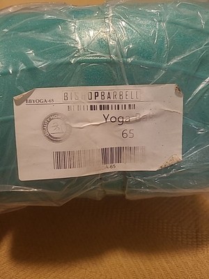 Bishop Barbell 65cm Yoga Ball Teal Fitness Stability Exercise Balance Birthing