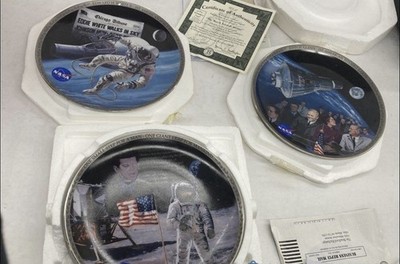 Apollo 11 25th Anniversary Collector Plate ''The Eagle Has Landed'' COA (3 plates)