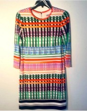 Size 4 Eliza J Women's Dress Aztec Geometric Stretch Mid Sleeve with Zipper