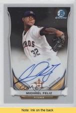 2014 Bowman Chrome Prospect Michael Feliz #BCAP-MF Auto READ 2d9