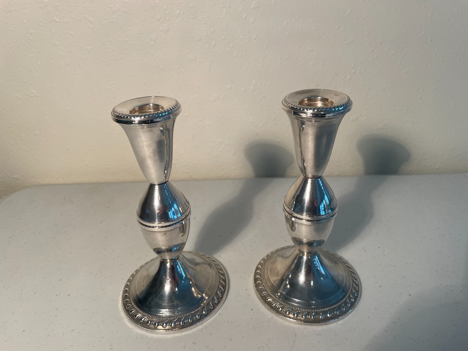 Duchin Sterling Silver Pair Weighted Convertible Candlesticks