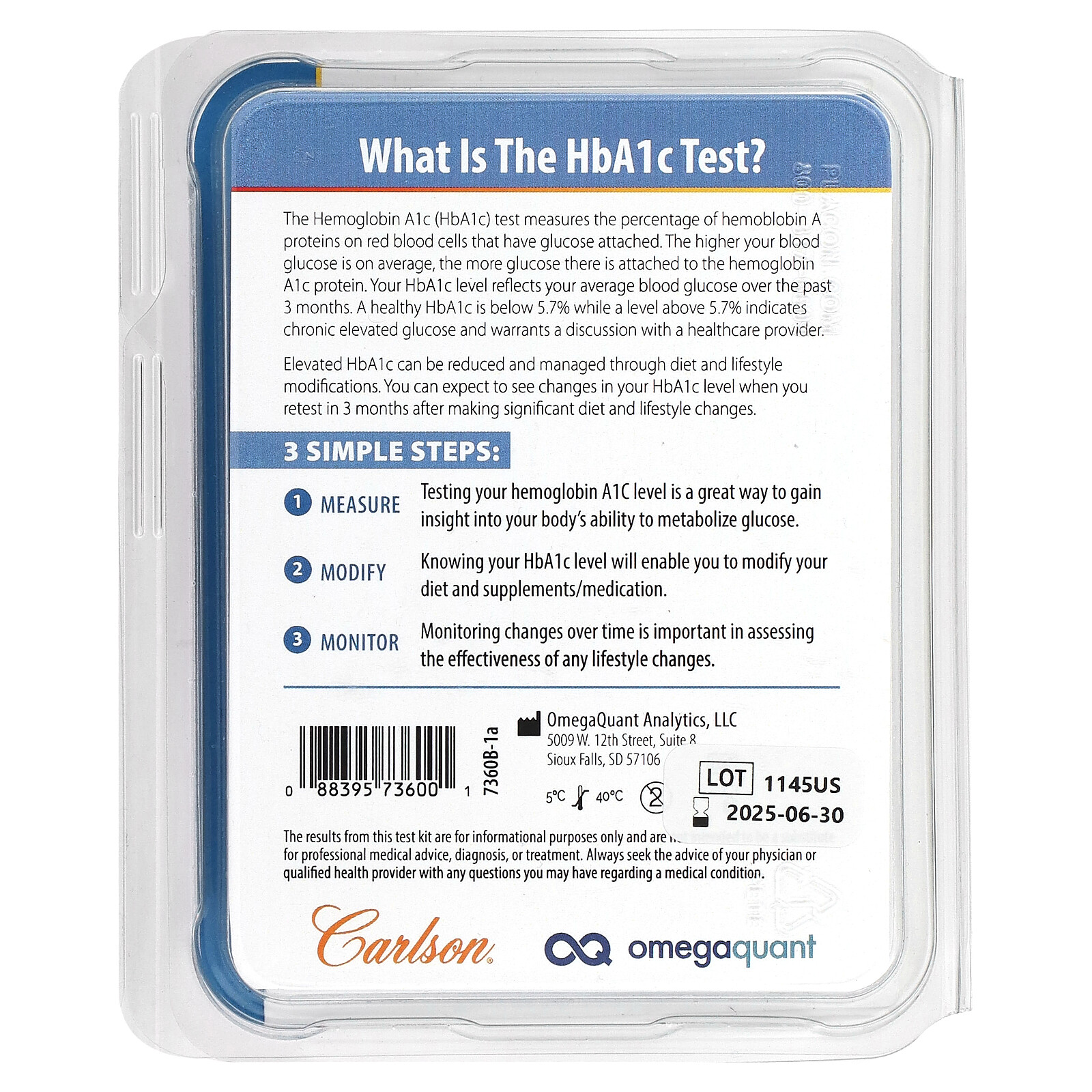 A1C, Blood Sugar Test Kit, 1 Kit eBay