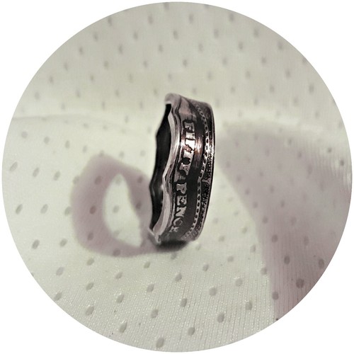 British/Uk Fifty Pence Handmade coin Ring - Picture 2 of 4