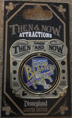 Disney DLR - 2011 Then and Now Pin LE 1000 - Circle Vision 360 To Astro Blasters
