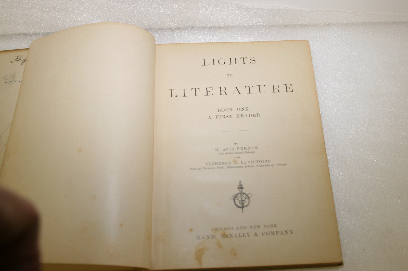 Lights to Literature BOOK ONE Vintage year 1898 RAND, McNALLY & CO. eBay