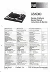 Service Manual Guide For Dual CS 5000