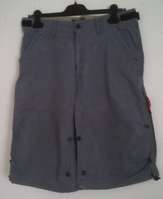 Mittelblaue Bermudahose/Shorts mit Längstaschen am Bein ''BROADWAY'' Gr, L