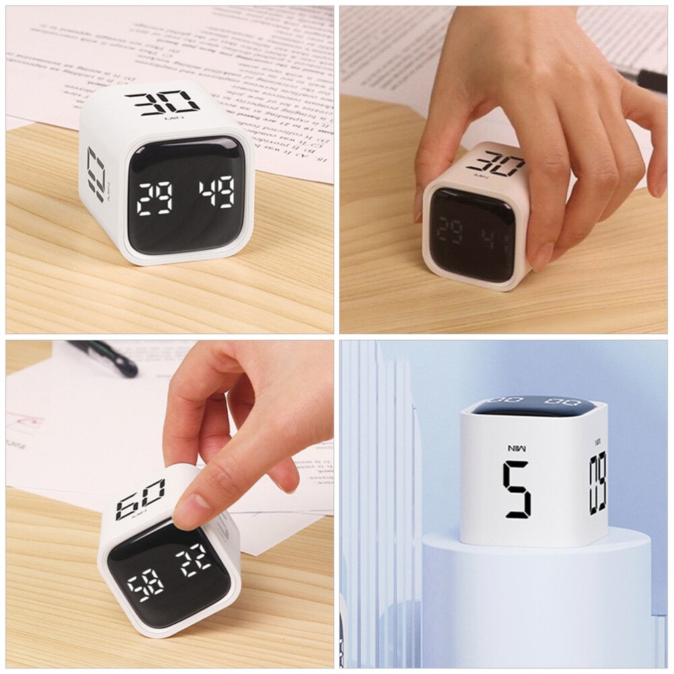 Cube Timer Digital Timer Portable Alarm Cube Timer for Study Cooking ...