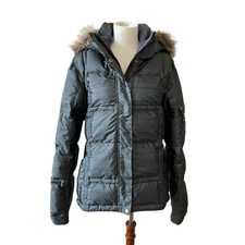 Scott Sports Insulated Ski Snowboard Jacket Faux Fur Hood Waist Skirt Gray L