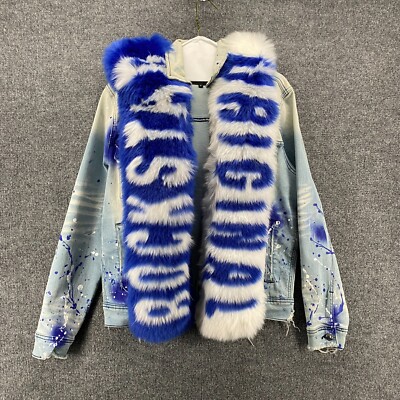 Fur Red Rockstar Coat Rockstar Original Jacket Mens S Denim