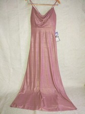 Morgan and Co Gown Size *Small Social Cowl Neckline Mauve *Measurements Included