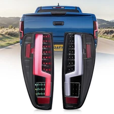 Black 2004-2012 Chevy Colorado GMC Canyon Full LED Tube Tail Lights Brake Lamps