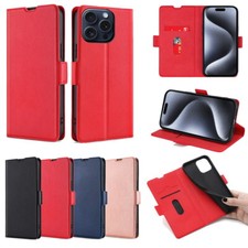 Funda protectora de cuero genuino con hebilla magnética para Samsung Galaxy A15 A30 A32 A33