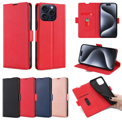 Magnetic Buckle Genuine Leather Case Cover For Samsung Galaxy A15 A30 A32 A33