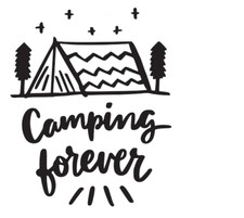 Camping Forever camp Adventure Decal Truck Tumbler campfire outdoor Vinyl
