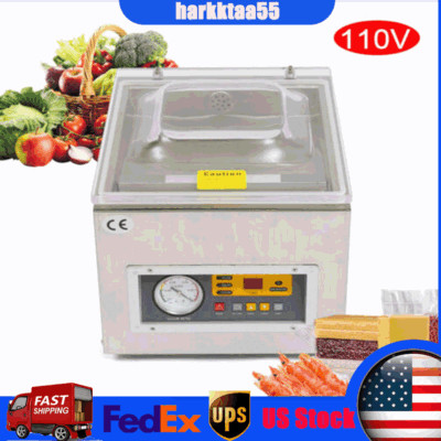 DZ-260S Commercial Vacuum Food Packaging Machine Chamber Digital Sealer 120W