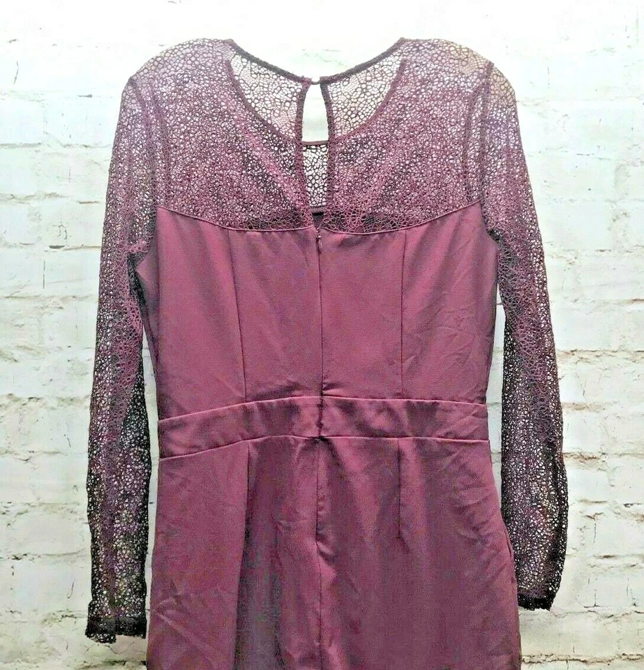 Женский комбинезон Garage средний с длинным рукавом темно-бордовый вискоза спандекс б/у в отличном состоянии - Изображение 4 из 4