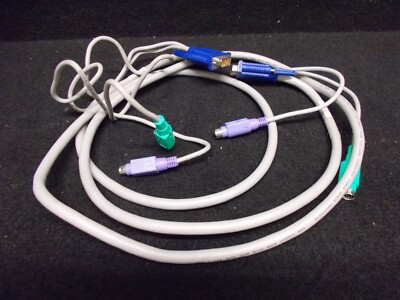 IBM 09N9704, PS/2 KVM Kabel 2m, FRU 06P6006 CA292409-0001 EC:H20594. #X-61-05