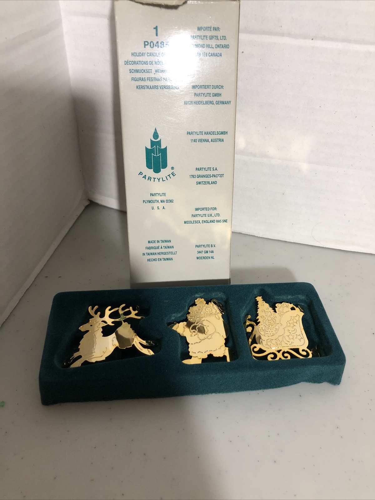 Partylite Holiday Candle Ornaments &ndash; Set of 3 NEW deer san