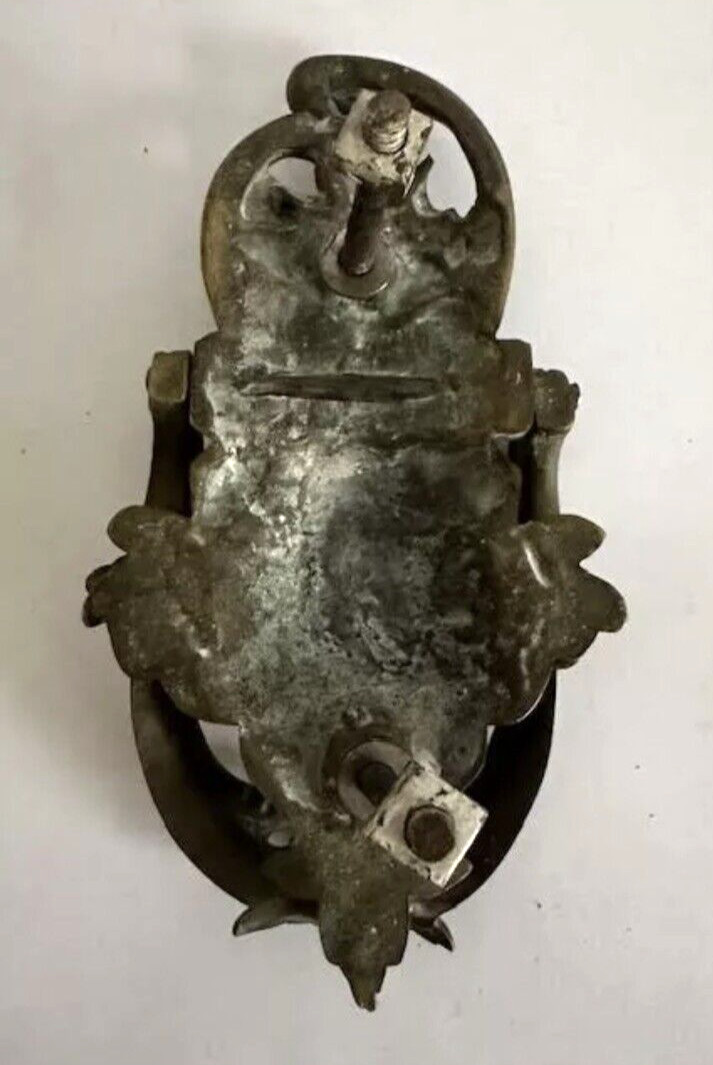 LARGE ANTIQUE c.1898 ART NOUVEAU NEW ORLEANS ARCHITECTURAL SALVAGE DOORKNOCKER