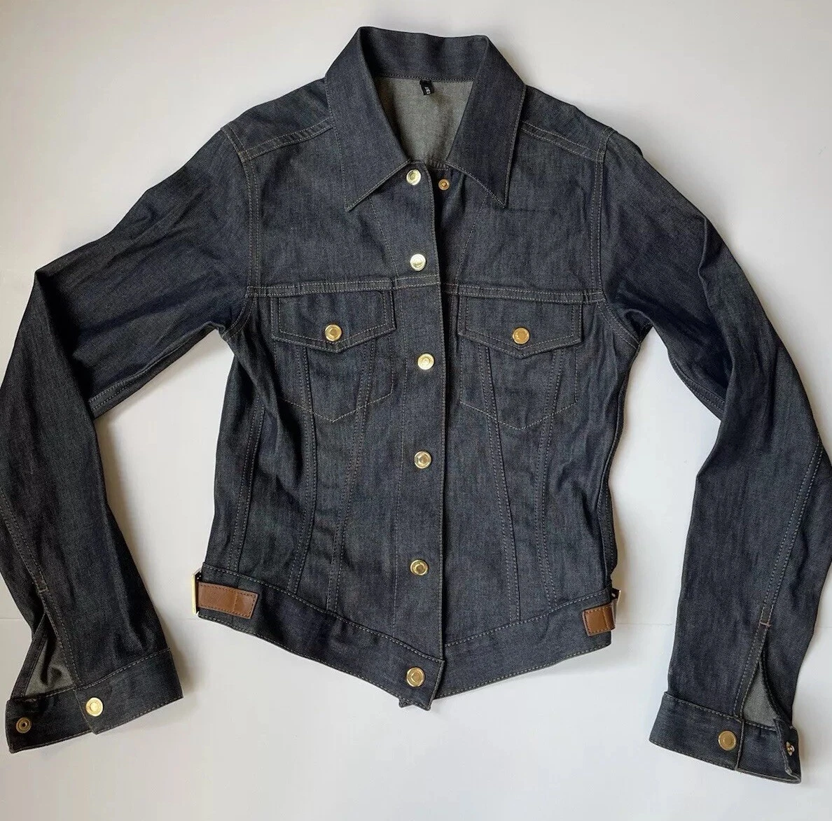 Giacca denim Gucci Zamasport blu scuro taglia IT 38 OTTIMA