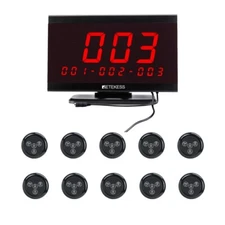 Retekess TD105 Restaurant Pager Calling System 10 Alert Buttons Waterproof Cafes