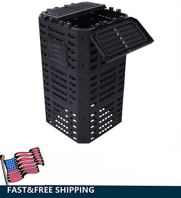 132 Gallon Garden Composter Bin Outdoor Fast Creation Fertile Soil Compost Bin