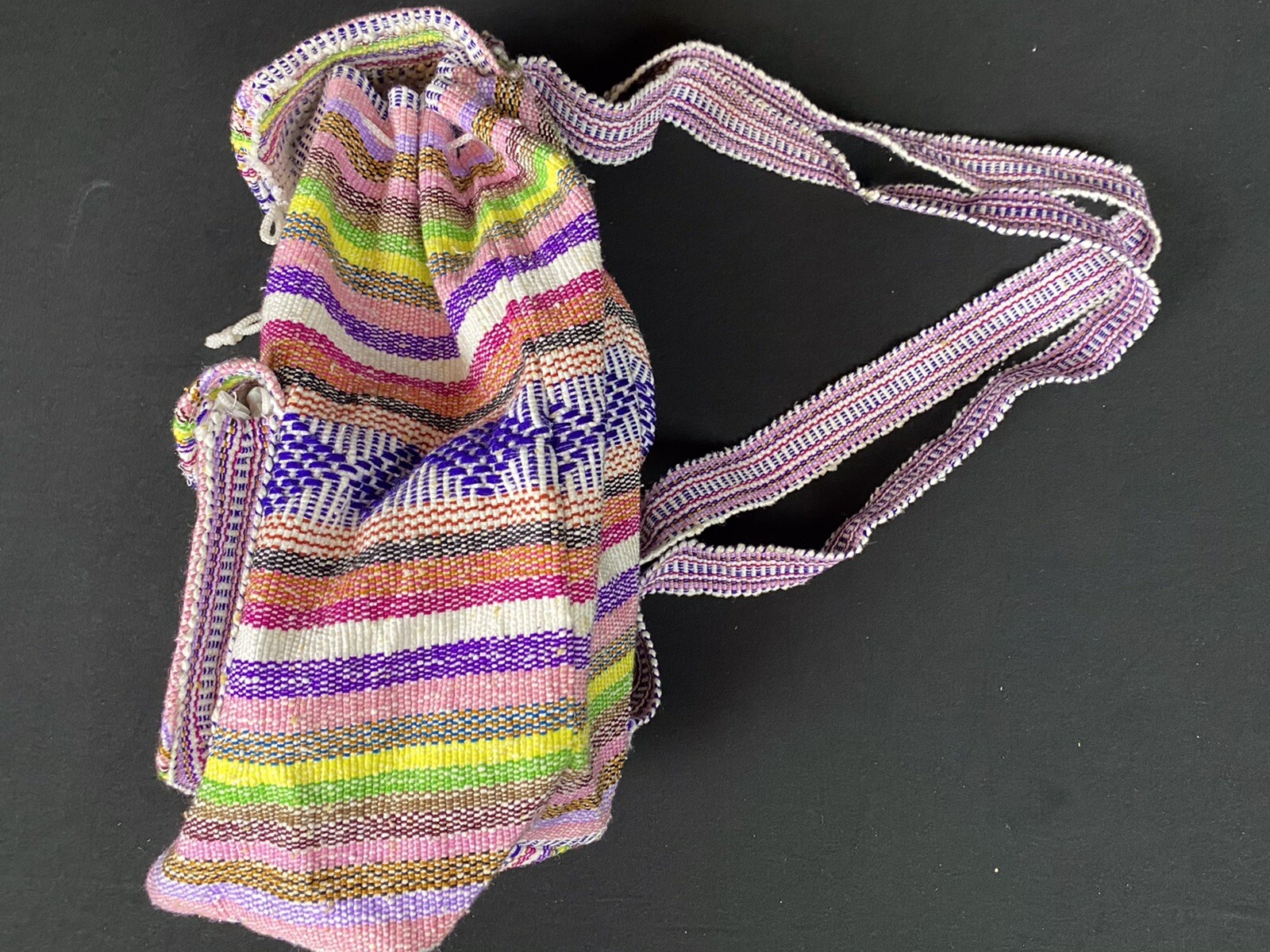 Boho Multicolor Medium Drawstring Travel Backpack… - image 2