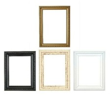 Ornate Frame Shabby Chic Picture frame photo frame White Gold,Black,White A4, A3