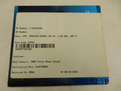 Intel Dual Core Pentium E5300 Processor with Fan BX80571E5300
