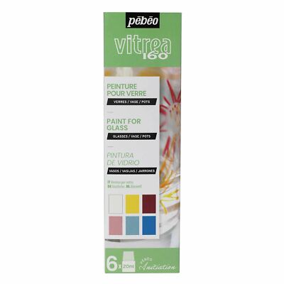 Pebeo Vitrea 160 Ofenfeste Glasfarbe Einsteiger Set Nr. 1 6 x 20ml