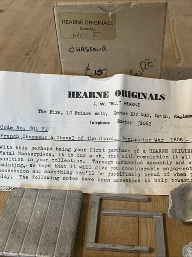 VINTAGE HEARN ORIGINALS 80mm METAL SOLDIER KIT H01 F-FRENCH CHASSEUR 1808-1814 - Picture 2 of 8