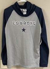 Dallas Cowboys Football Gray Navy Blue Hoodie Boys Youth Size XXL 468