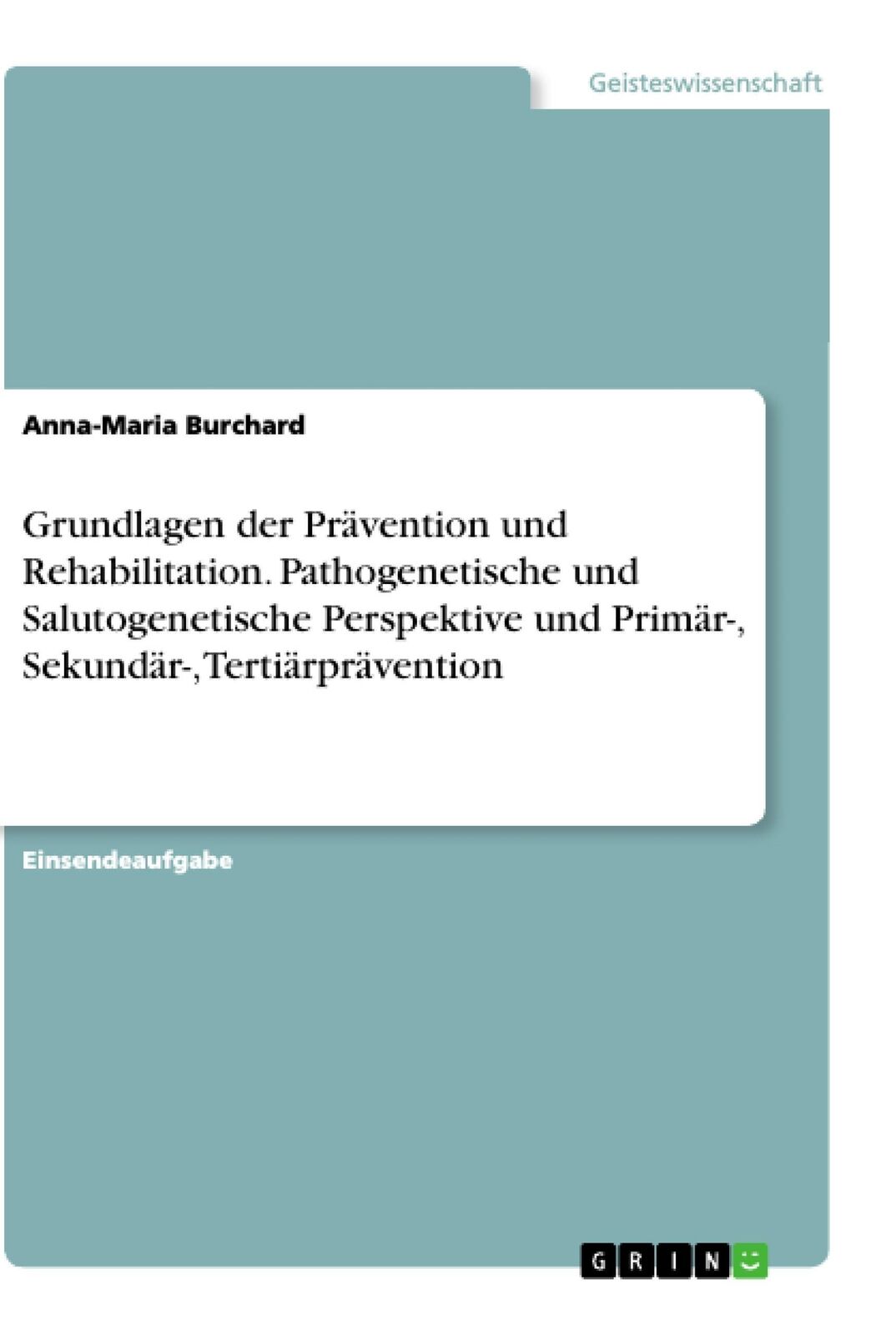 Thumbnail - Anna-maria Burchard | Grundlagen Der Prävention Und Rehabilitation....