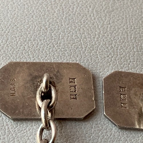 HENRY GRIFFITH & SONS ANTIQUE ENGLISH STERLING SILVER CUFFLINKS HALLMARKED - Picture 5 of 22