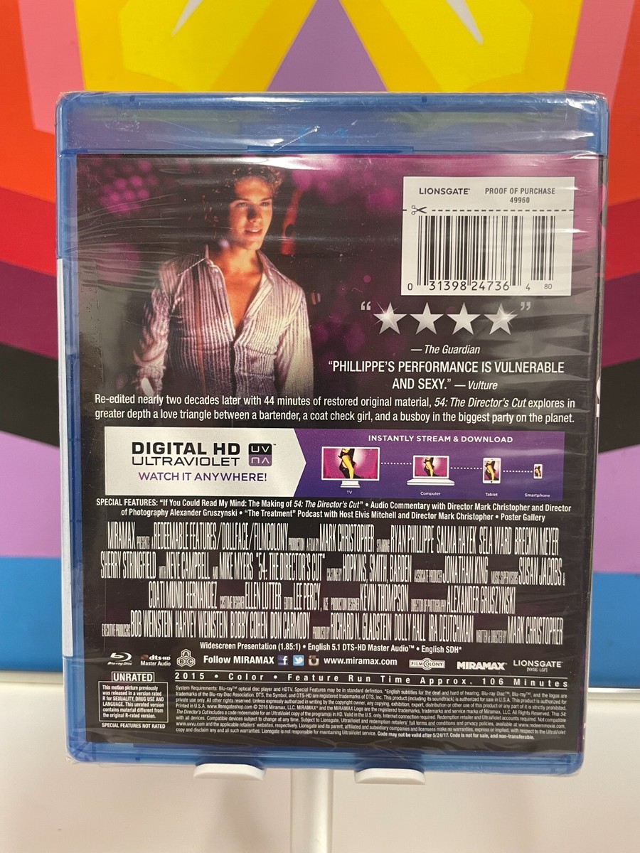 54 (Blu-ray Disc, 2016, Directors Cut) for sale online | eBay