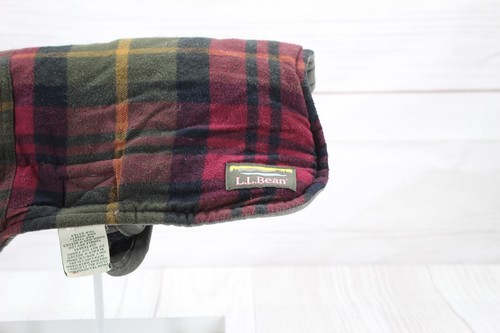 LL Bean Classic Canvas Cozy Plaid Flannel Reversible Field Coat for Dogs Small - Picture 6 of 9